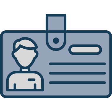 ID kart simgesi vektör illüstrasyonu