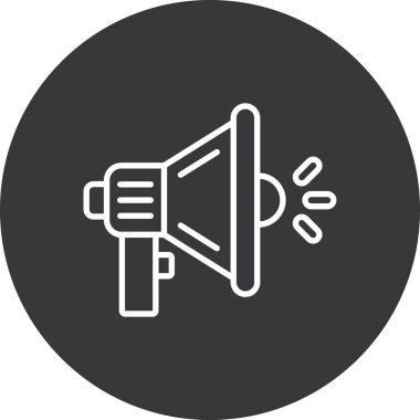 megafon ikonu. Basit vektör illüstrasyonu. hoparlör vektörü simgeleri