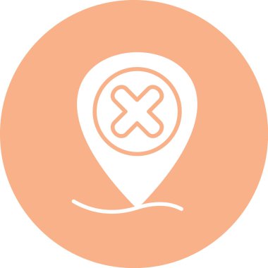 Bir harita pin simgesinin vektör illüstrasyonu