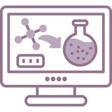 Bilgisayar laboratuarı, illüstrasyon, beyaz arkaplan üzerindeki vektör.