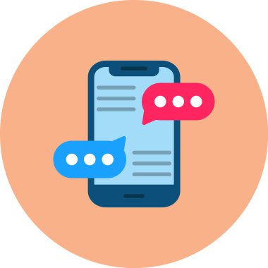 Konuş. Web simgesi basit illüstrasyon