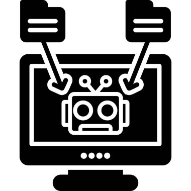 Yazıcı. Web simgesi basit illüstrasyon