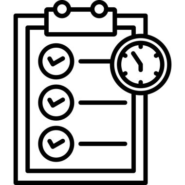 Kontrol listesi. Web simgesi basit illüstrasyon