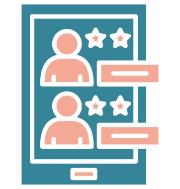 Reyting. Web simgesi basit illüstrasyon