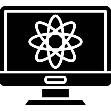 bilgisayar ekranı simgesi, vektör illüstrasyonu