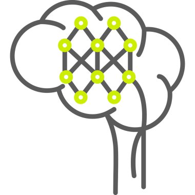 beyin ikonu vektör illüstrasyonu