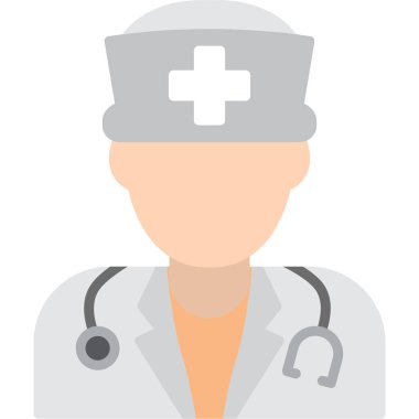 Doktor Simgesi, Basit Renk Vektörü İllüstrasyonu