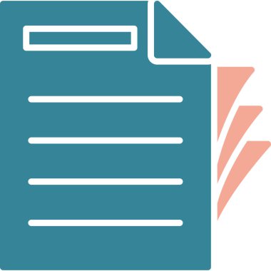 belge dosya simgesi vektör illüstrasyonu