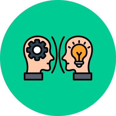 Bir fikrim var. Web simgesi basit illüstrasyon