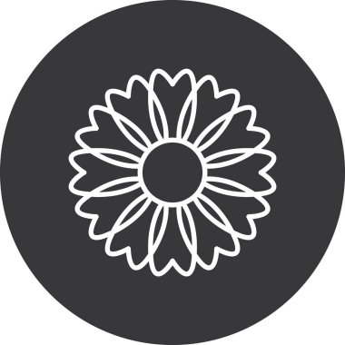 çiçek simgesi, vektör illüstrasyonu
