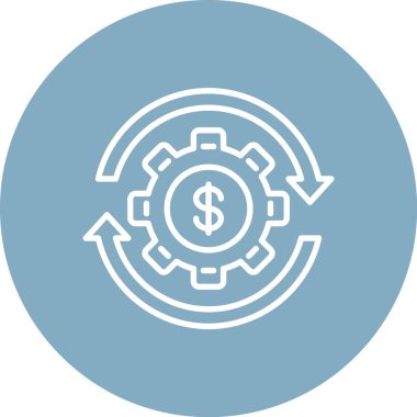 Gear modern simgesinin vektör illüstrasyonu