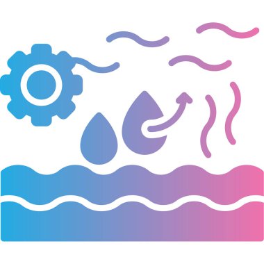 Modern su ikonunun vektör illüstrasyonu