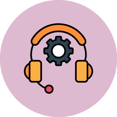 Kulaklık. Web simgesi basit illüstrasyon