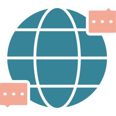 dünya simgesi vektör illüstrasyonu