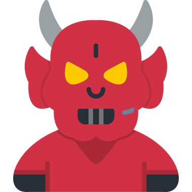 şeytan simgesi, vektör illüstrasyonu