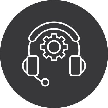 Kulaklık. Web simgesi basit illüstrasyon