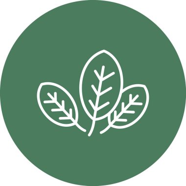 Yaprak. Web simgesi basit illüstrasyon