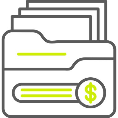 Dolar banknotları ikonu. Vektör biçimi düz ikonik semboldür, yuvarlak açılar, gri arkaplan, beyaz arkaplan, kullan