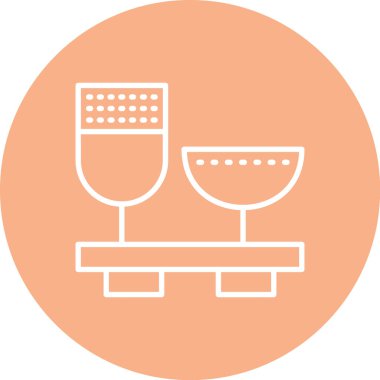 şarap cam ikonu vektör illüstrasyonu