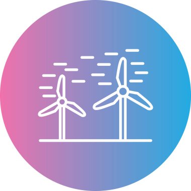 Rüzgar enerjisi dairesel simgesi