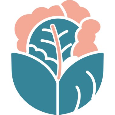 Çiçek. simge basit illüstrasyon