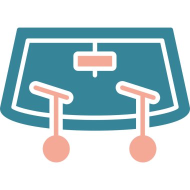 Futbol. Web simgesi vektör illüstrasyonu