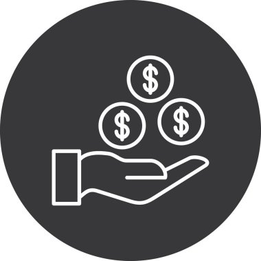 Dolar madeni para simgesi modaya uygun izole edilmiş arkaplan