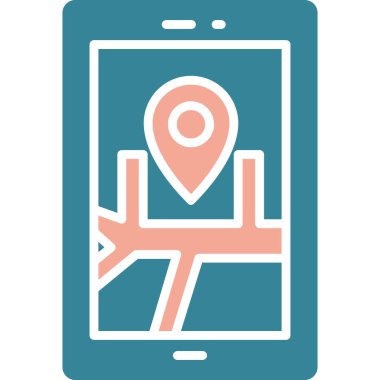 konum. Web simgesi basit illüstrasyon