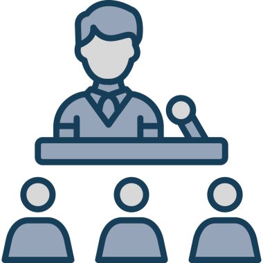 izleyici konferansı sunum simgesi doldurulmuş özet biçimi