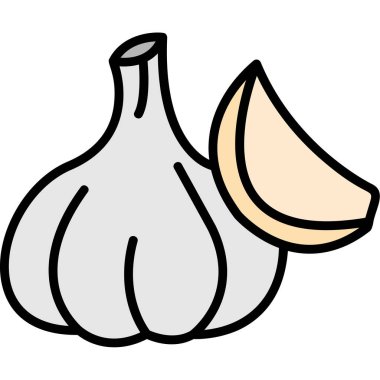 Taze soğan meyve ikonu. Beyaz arkaplanda izole edilmiş web tasarımı için sebze vektör sembolü