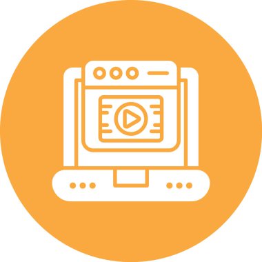 video. Web simgesi basit illüstrasyon