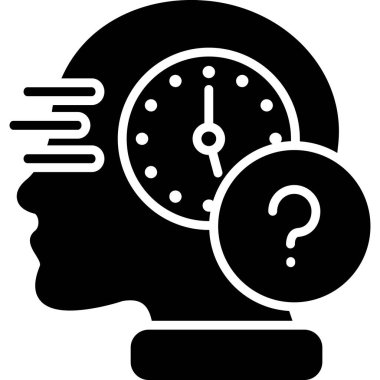 zaman yönetimi düz simgesi, vektör illüstrasyonu