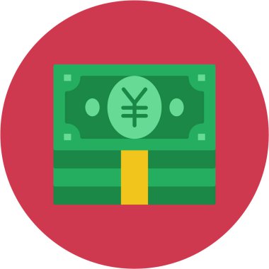 Dolar işareti vektör düz simgesi