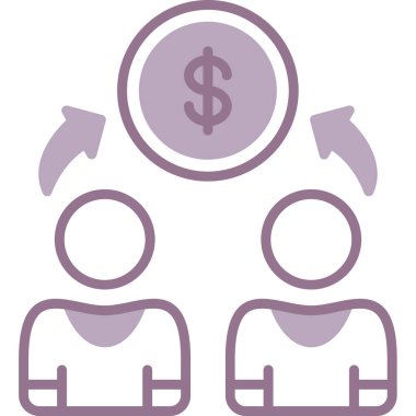 Dolar. Web simgesi basit illüstrasyon