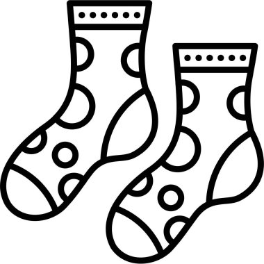 Çorap simgesi, vektör illüstrasyonu