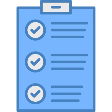 Kontrol listesi. Web simgesi basit illüstrasyon