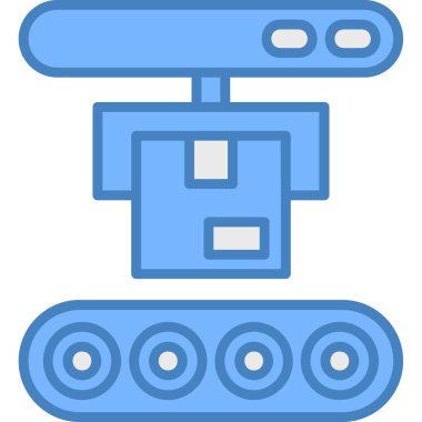 Bir robot simgesinin vektör illüstrasyonu