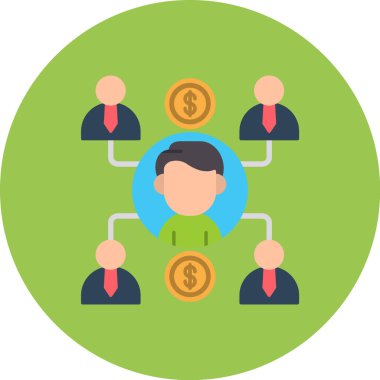 Rozet & madeni para için işletme yönetimi dairesi simgesi