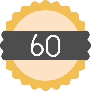 Yüzde 60 indirim vektör simgesi