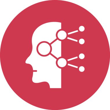 beyin ikonu vektör illüstrasyonu