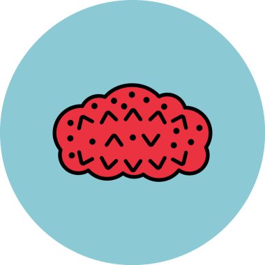 Deniz Salatalığı Simgesi, Basit Renk Vektörü İllüstrasyonu