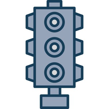 Trafik ışığı. Web simgesi basit illüstrasyon