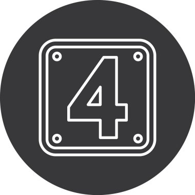 Beş numaralı simgenin vektör illüstrasyonu