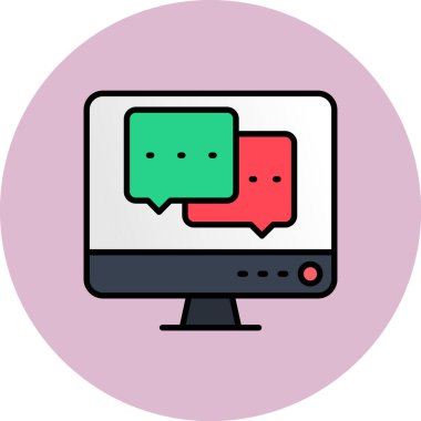 Dizüstü bilgisayar simgesi vektör çizimi