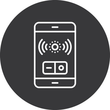 Cep telefonu simgesi, vektör illüstrasyonu