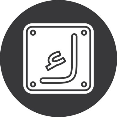 Modern b 'nin vektör illüstrasyonu simgelerden yoksun