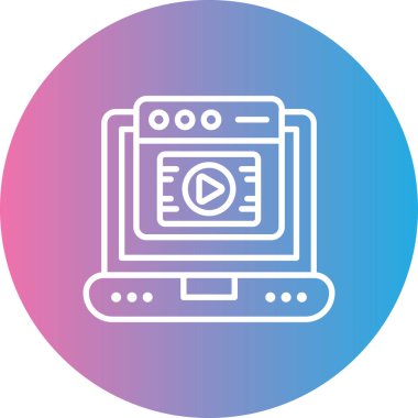 Modern dizüstü bilgisayar simgesinin vektör illüstrasyonu