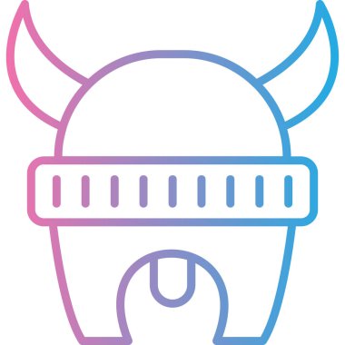 Bir kask simgesinin vektör illüstrasyonu