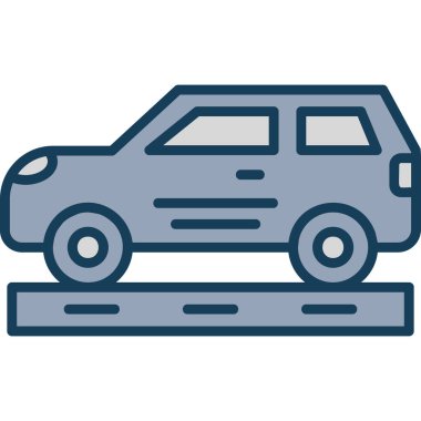 - Araba. Web simgesi basit illüstrasyon