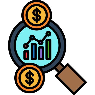 İş analizi grafik simgesi